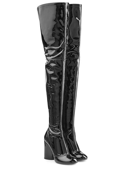 Lyst Marc Jacobs Patent Leather Thigh High Boots Black In Black
