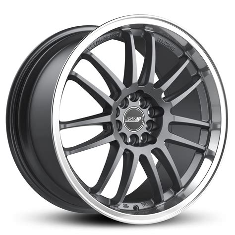 Jsr St32 Gunmetal Grey Machined Lip 18x85 5x100 Wheel Cnc Wheels