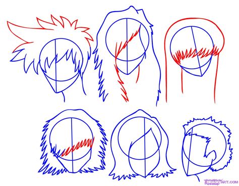 How To Draw Manga Hair Step By Step Anime Hair Anime