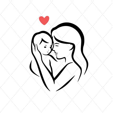 Mother And Baby Svg Mother And Child Svg Mothers Love Etsy