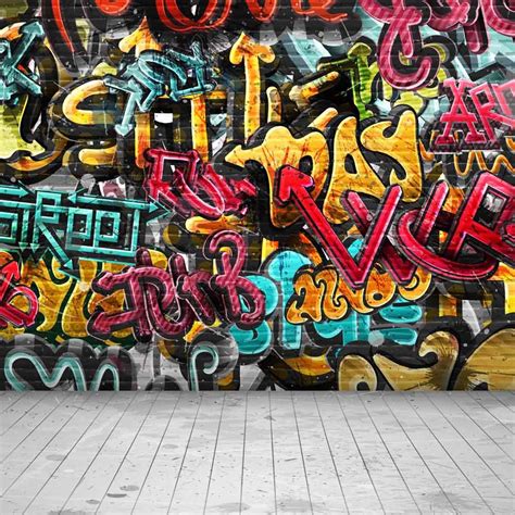 Graffiti Wall Backdrop Computer Printed Photography Background Digital Printing Custom Floral