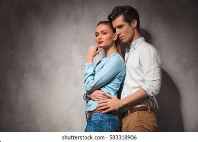 Casual Man Holding His Girlfriend By Stock Photo Shutterstock