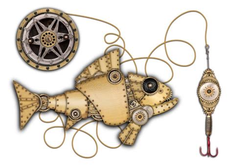 Industrial Mechanical Fish Isolated Stock Image Image Of Fishing