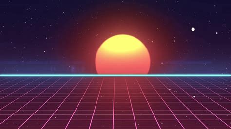 Retro Futuristic 80s Vhs Tape Video Game Intro Landscape