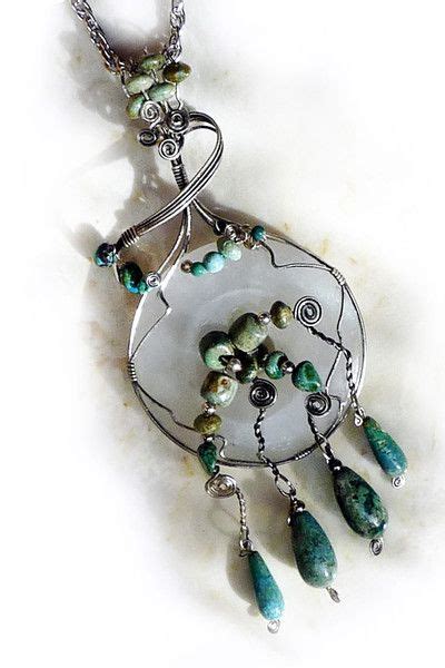 This One Of A Kind Wire Wrapped Pendant Features Many Beautiful Natural