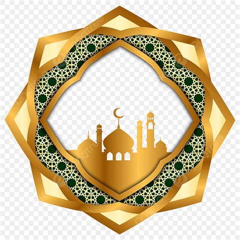 Masjid Islamic Mosque Vector Png Images Golden Islamic Shape Mosque