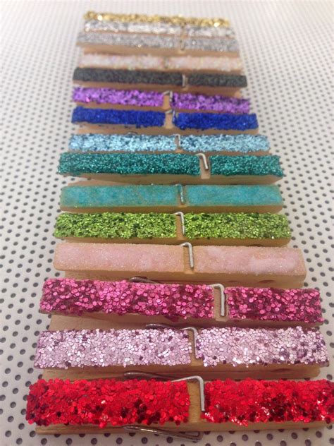 Glitter Clothes Pins Cubicle Decor Office Supplies Cord