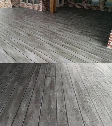 Wood plank stamped concrete steps. Pin on Irongate exterior and garage
