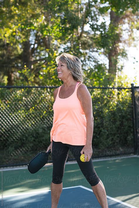 Fit Mature Woman On Court By Stocksy Contributor Rob And Julia