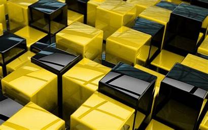 Yellow Cubes Widescreen Desktop Pc
