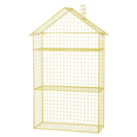 Ce produit fait partie de la gamme industry : Étagère maison en métal jaune H 84 cm GRAPHIKIDS | Maisons du Monde