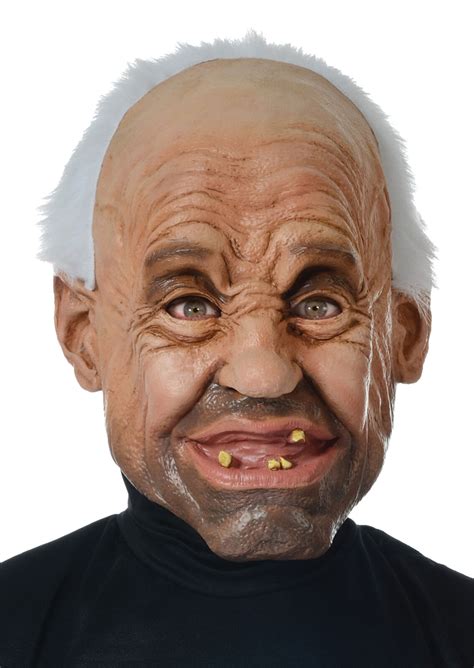 Grandpa Old Man Wrinkled Face Latex Bad Teeth Bum Mask Seasonal Visions