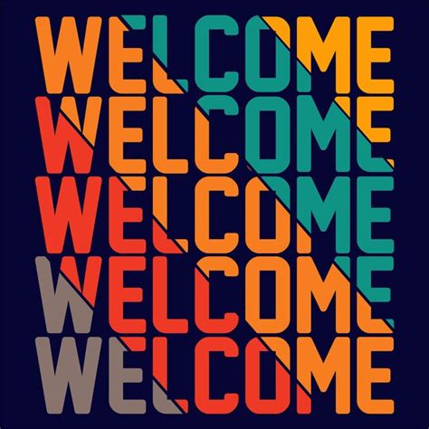 Premium Vector Welcome Card Bannerbeautiful Greeting Scratched