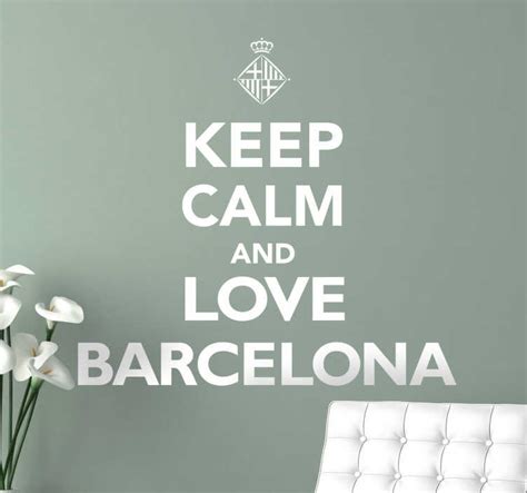 Keep Calm Love Barcelona Sticker Tenstickers