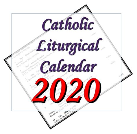 Cute & minimalist designs with soft colors for practical usages. Printable Catholic Liturgical Calendar 2019 2020 ...