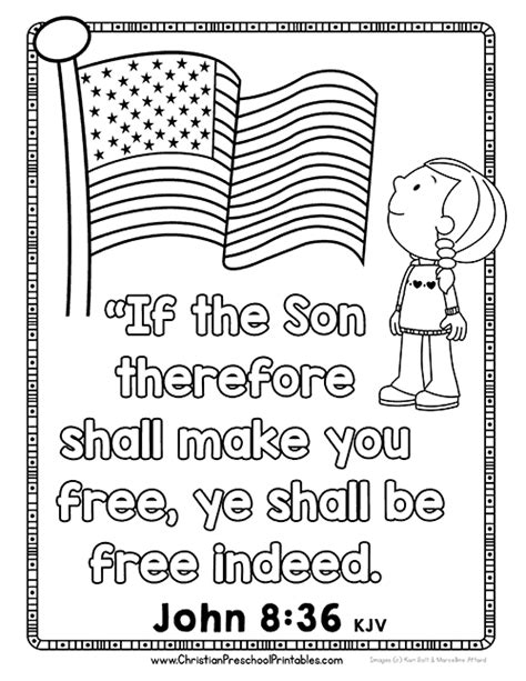 Fourth Of July Bible Verse Printables Scripture Memory For Patriotic