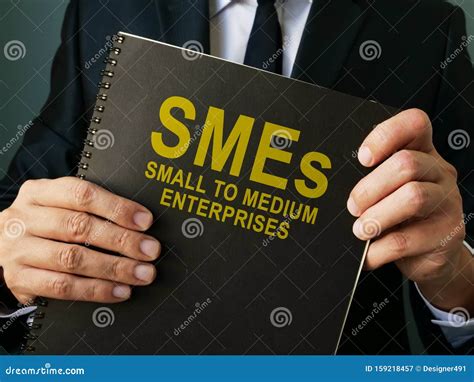 Businessman Holds Smes Small To Medium Enterprises Stock Image Image