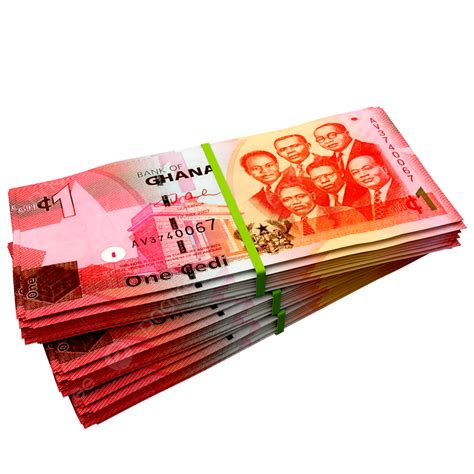 1 Ghanaian Cedi Stack Pile Ghanaian Cedi Stack Pile Ghana Currency