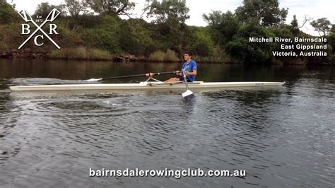 Single Skull Rowing On Mitchell River In Bairnsdale Youtube