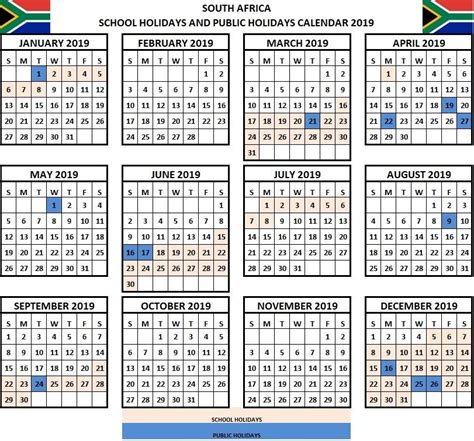 South African Public Holidays 2020 Excel