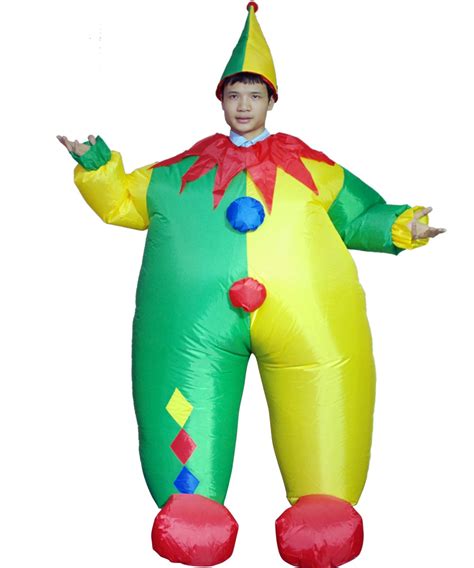 Adult Inflatable Clown Costume Funny Game Cosplay Dress Halloween Party