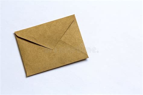 Brown Envelope With Letter Paper Stock Image Image Of Letter