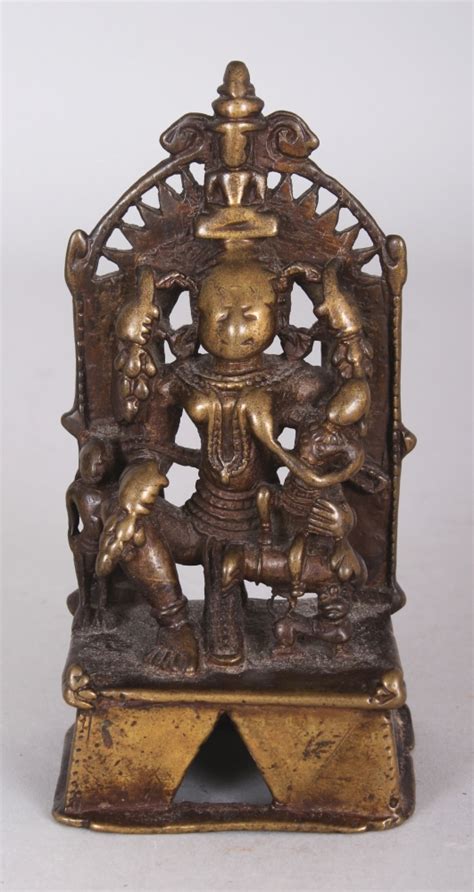Sold Price A Jain Bronze Shrine Depicting Ambika Western India Dated