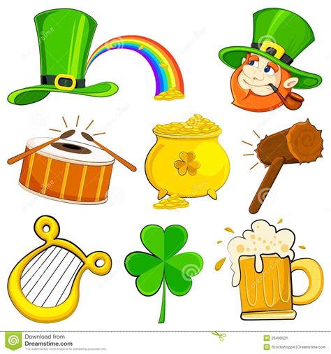 The shamrock, a green clover,is the unofficial symbol of ireland. Saint Patrick s Day Symbol stock vector. Illustration of golden - 23499521