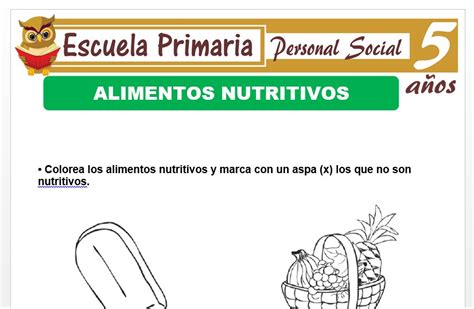 Alimentos Nutritivos Para Niños De 5 Años Escuela Primaria