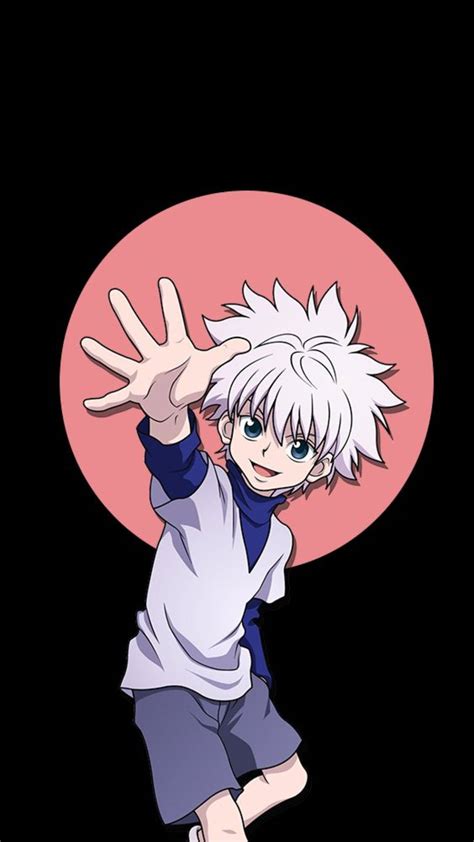 Free Download Download Cute Killua Over A Solid Black Background