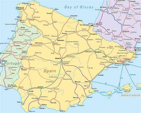 Spain By Train Map Of Spain Spain Road Trip France Map
