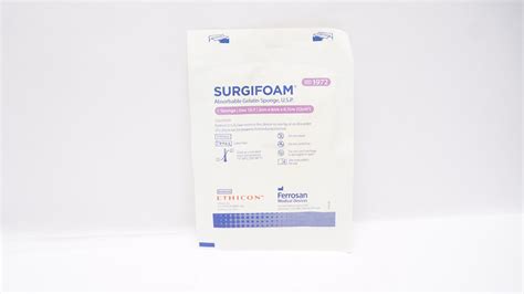 Ethicon 1972 Suroam Absorbable Gelatin Sponge Usp Size 12 7 2 X 6