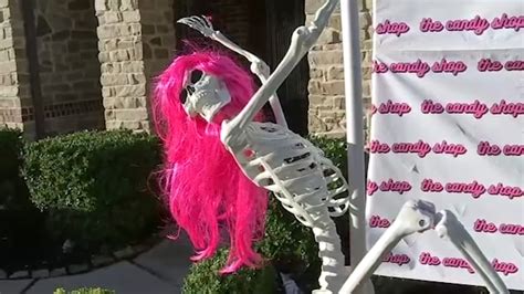 Halloween Texas Homeowner Adds To Pole Dancing Display After Hoas