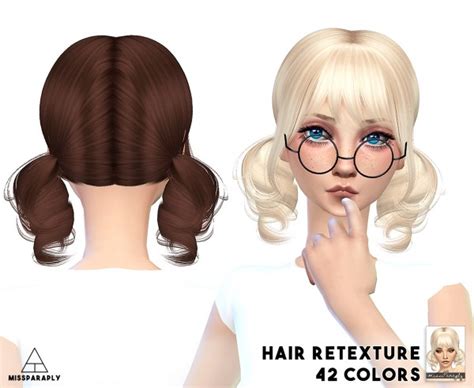 Sims 4 Hairs Miss Paraply Alesso`s Hairstyle Retextured