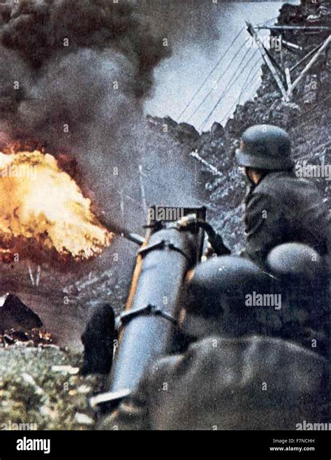 World War Two German Flamethrower Unit Eastern Front 1943 Stock Photo