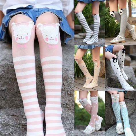 Cartoon Cute Kids Striped Stockings Tights Cottons Creative Baby