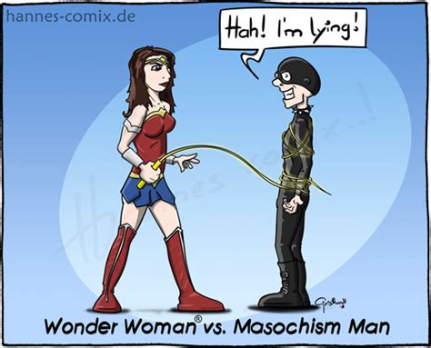 Wonder Woman Vs Masochism Man By Hannes Famous People Cartoon Toonpool