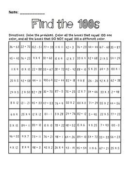Dot to dot night sky. 100th Day of School Math Coloring Activity by The Busy ...