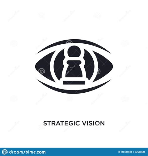 Black Strategic Vision Isolated Vector Icon Simple Element