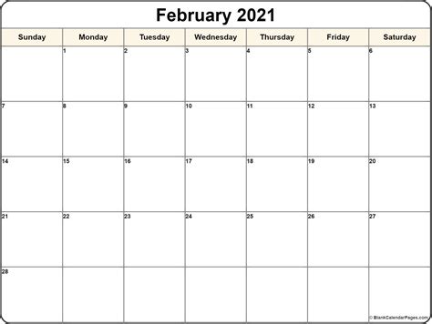 Doesn't get easier than that. February 2021 calendar | free printable monthly calendars