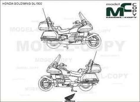 Honda Goldwing Gl1500 2d Drawing Blueprints 23979 Model Copy