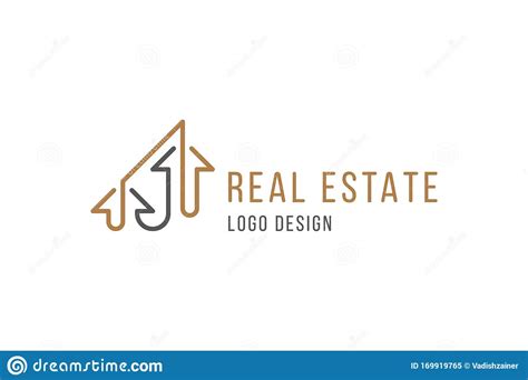 Real Estate Logo Design Elegant Logotype With A Silhouette Of A