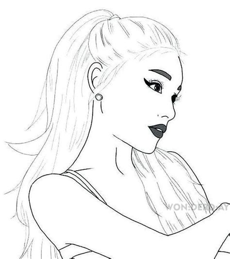 Ariana Grande Coloring Page To Print Picture Inspirations Coloring Home