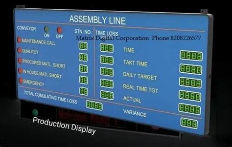 Assembly Line Led Display Board Andon Rs 90000 Unit Matrix Digital