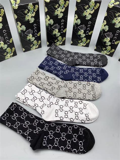 Cheap 2020 Cheap Unisex Gucci Socks 5 Pairs Per Box 21597235