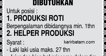 Cek tarif ongkir jne dari tanjung balai, sumatera utara, ke berbagai ke kota di indonesia. Lowongan Kerja Yan Yan Cake House - Lowongan Kerja Batam 2021