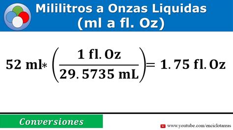 Mililitros A Onzas Liquidas Ml A Floz Fácil De Entender Youtube