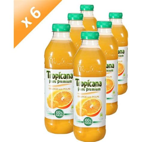 Tropicana Pure Premium Orange Sans Pulpe 6x1l Achat Vente Boisson