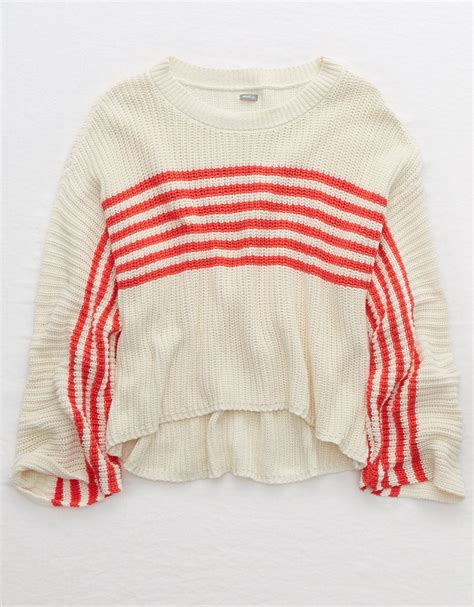 Aerie Striped Pullover Sweater Cozy Womens Sweaters Mens Outfitters
