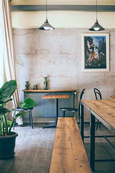 Interior Of Modern Cafe With Tables And Chairs · Free Stock Photo